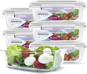 ¡Sólo Por Hoy | Kit 15 Frascos Herméticos de Vidrio + 10 Vasos de Vidrio Aruba de Regalo